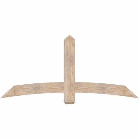 Ekena Millwork Bellingham Smooth Timber Gable Bracket, Douglas Fir, 72"W x 33"H x 1 1/2"D x 5 1/2"F, 11/12 Pitch GBW072X33X0206BEL00SDF